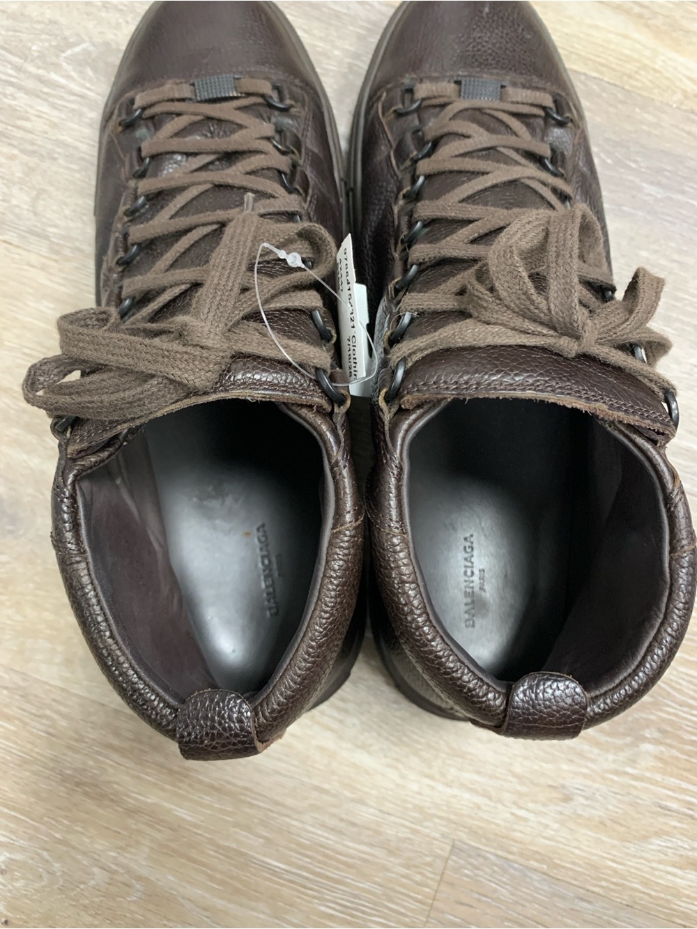Balenciaga Arena Brown Leather Sneakers Size 45 - Picture 7 of 9